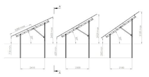 Solární KIT N2V Light - pozemní konstrukce PV pro 12 panelů GPV-N2V-L12 (4)