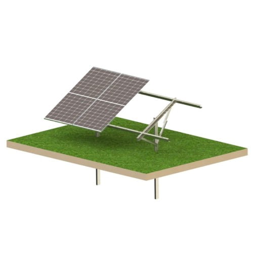 Solární KIT T1V Light – pozemní konstrukce PV pro 4 panely GPV-T1V-L4 (1)