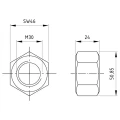 Šestihranná matice M30 DIN 934 A2-50 000-059 (2)