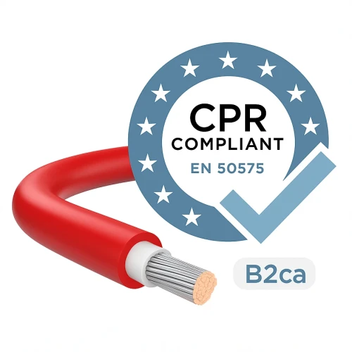 Kabel pro fotovoltaické instalace H1Z2Z2-K třída B2 (CPR) Červený 10mm NEHOŘLAVÝ 000-115 (2)