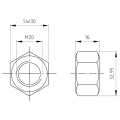 Šestihranná matice M20 DIN 934 A4-80 000-074 (3)