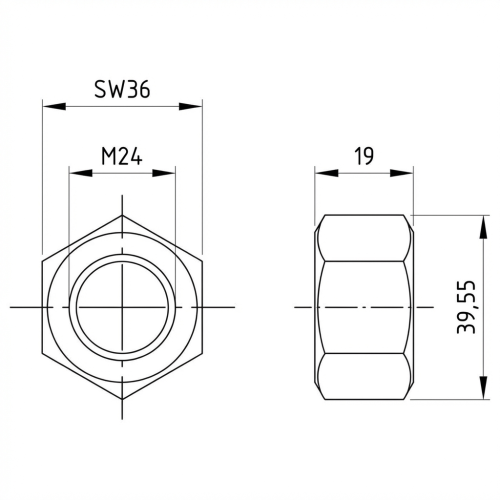 Šestihranná matice M24 DIN 934 A4-80 000-075 (2)