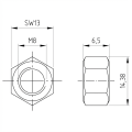 Šestihranná matice M8 DIN 934 A4-80 000-063 (3)