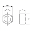 Šestihranná matice M27 DIN 934 A4-70 000-076 (2)