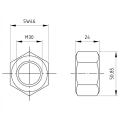 Šestihranná matice M30 DIN 934 A4-50 000-077 (2)