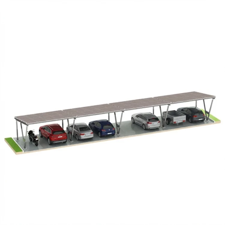 Přístřešek pro auto Fotovoltaická bouda VICA pro 8 vozidla Carport 4x2 moduly GPV-105-08 (1)
