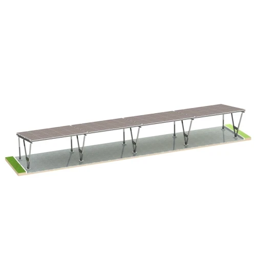 Přístřešek pro auto Fotovoltaická bouda VICA pro 8 vozidla Carport 4x2 moduly GPV-105-08 (2)