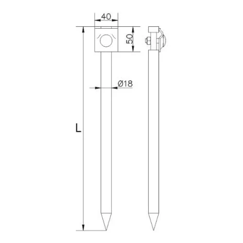 Zarážecí kotva se zajištěním l=35cm ocel galvanicky pozinkovaná 000-162 (2)