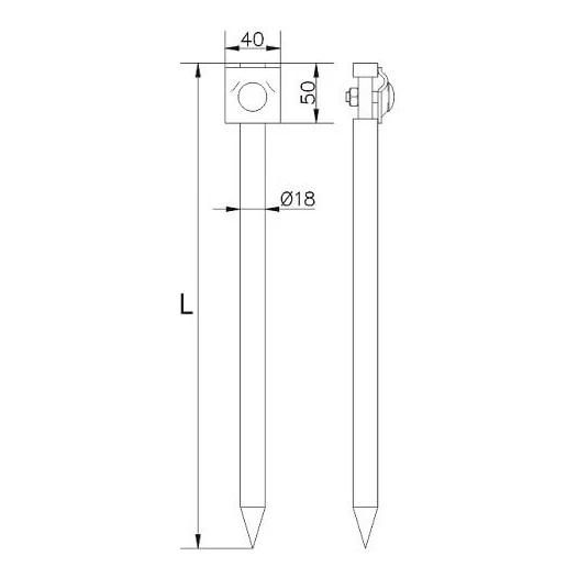 Zarážecí kotva se zajištěním l=35cm ocel galvanicky pozinkovaná 000-162 (2)