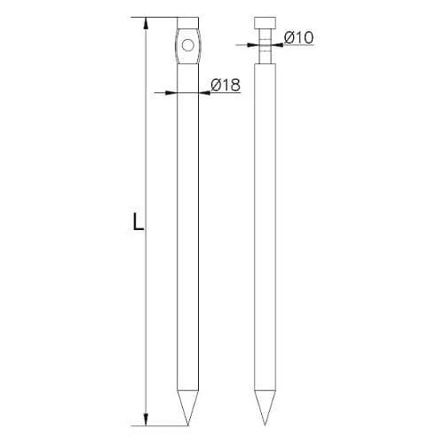 Kotevní hřeb jednoduchý l=35cm ocel galvanicky pozinkovaná 000-164 (2)