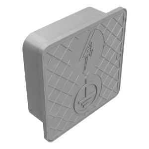 Nástěnná kontrolní skříňka z plastu 150x150x55 mm šedá