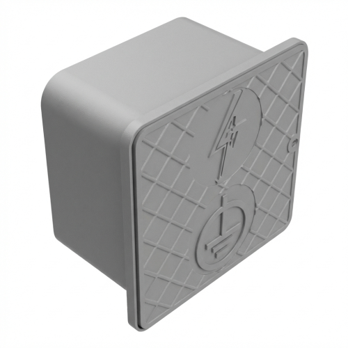 Nástěnná kontrolní skříňka 150x150x100mm z plastu šedá 000-173 (1)