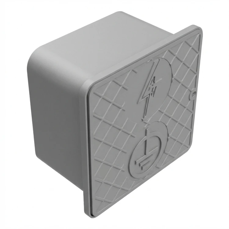 Nástěnná kontrolní skříňka 150x150x100mm z plastu šedá 000-173 (1)