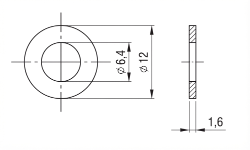 Podložka M6 DIN 125 A2 140 HV 6.4 - 1000 kusů 000-078 (2)