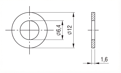 Podložka M6 DIN 125 A4 140 HV 6,4 - 1000 kusů 000-174 (2)