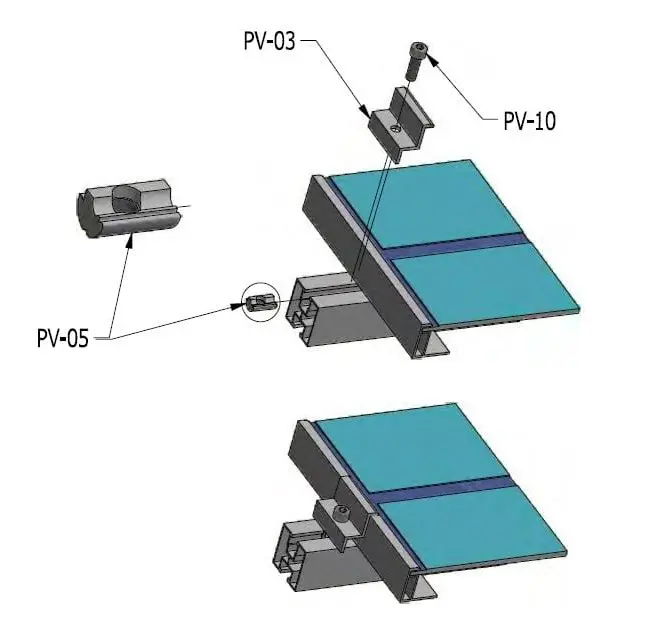 Koncová Svorka H35 Hliník 6060 otvor M8 Eloxovaný PV-03-06 (3)