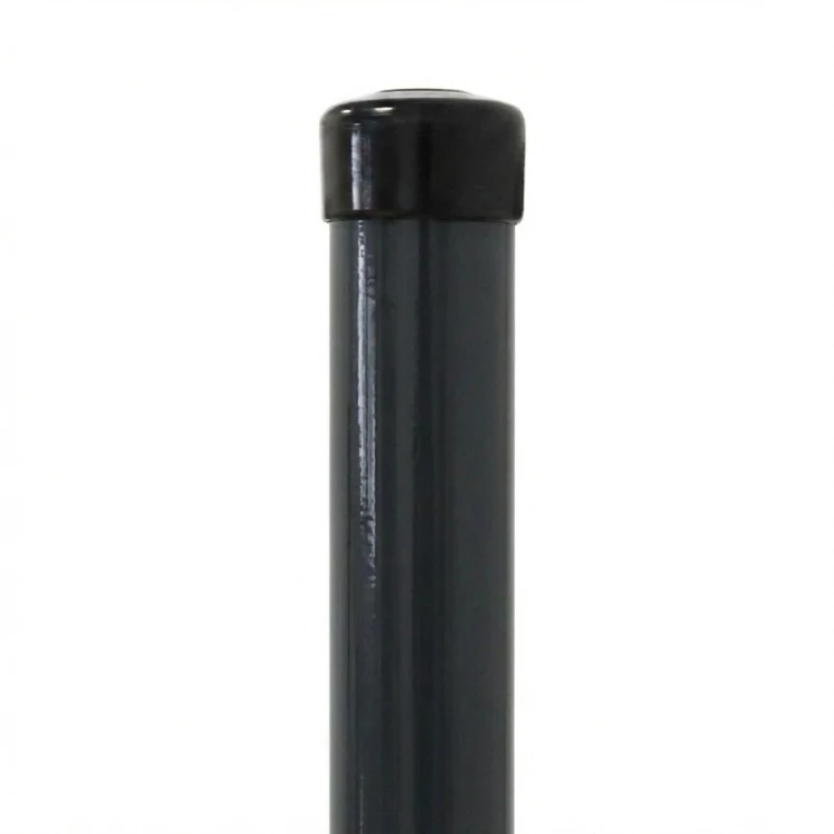 Plotový sloupek Fi 48,3x1,5, délka 2,3 m, grafitový RAL 7016 000-227 (1)