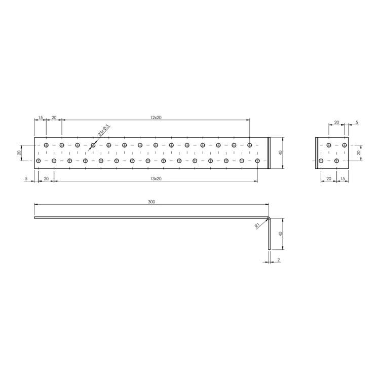 Kotevní úhelník KK-02 42x302x40x2,0 000-124 (2)