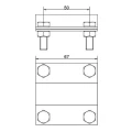 Svorka uzemnění 2-destičková tyč ; B do 40 mm, fi 20 mm PV-24-03 (2)
