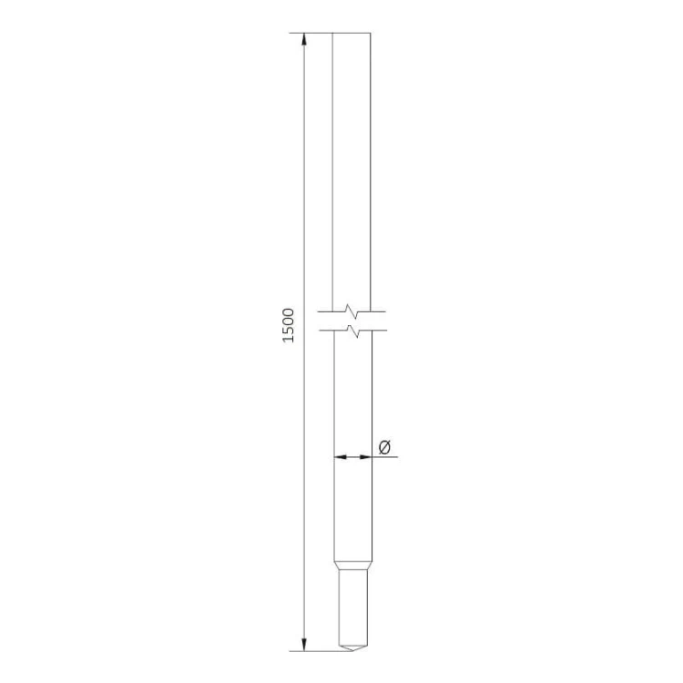 Skládací uzemnění - kónický zámek Morse; fi 16x1500 mm /OG/ PV-23-01 (3)