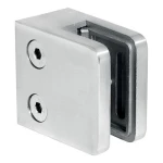 Držák skla 45x45x26 mm, sklo 6-10,76 mm, AISI 304, plochý systém, satén