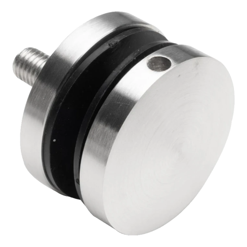 Bodový držák skla fi 50/8/M10x50, sklo 8-17,52 mm, AISI 304, plochý systém, satén 000-266 (1)