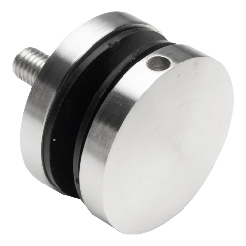 Bodový držák skla fi 50/8/M10x50, sklo 8-17,52 mm, AISI 304, plochý systém, satén 000-266 (1)