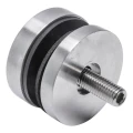 Bodový držák skla fi 50/8/M10x50, sklo 8-17,52 mm, AISI 304, plochý systém, satén 000-266 (2)