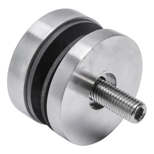 Bodový držák skla fi 50/8/M10x50, sklo 8-17,52 mm, AISI 304, plochý systém, satén 000-266 (2)