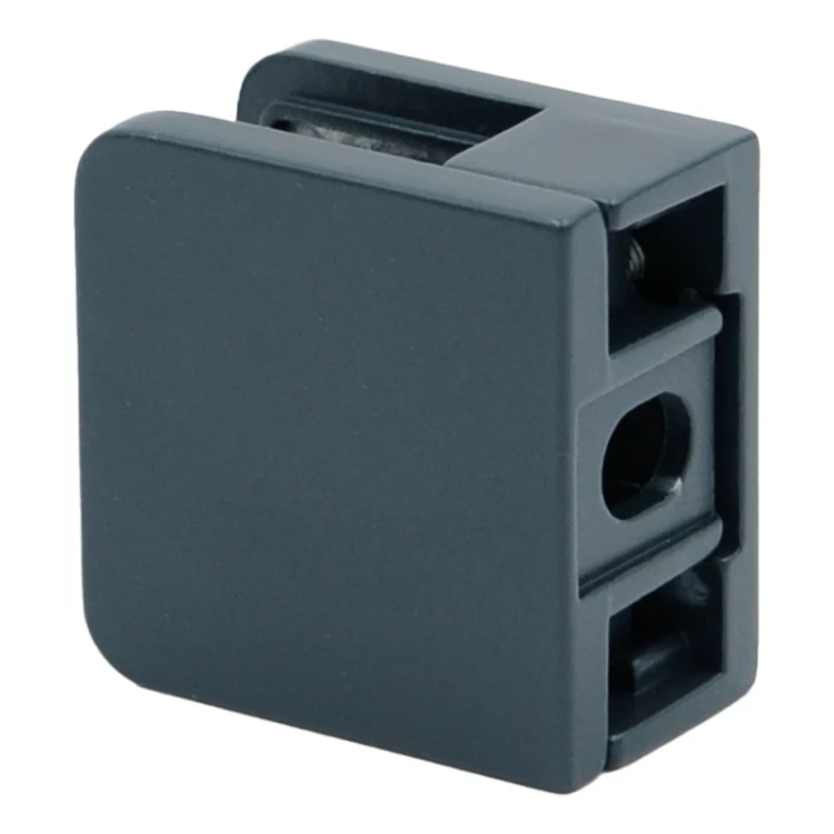Držák skla 45x45x26 mm antracit sklo 6-10,76 mm zamak systém plochý lakovaný 000-269 (2)