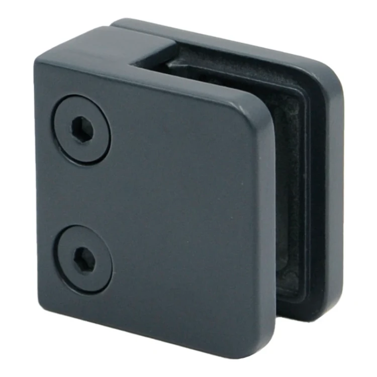 Držák skla 45x45x26 mm antracit sklo 6-10,76 mm zamak systém plochý lakovaný 000-269 (3)