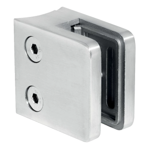Držák skla obdélníkový 45x45x26 mm, sklo 6-10,76 mm, AISI 304, systém 42,4 mm, povrch lesk