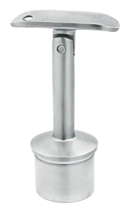 Kloubová lepená podpora zábradlí fi 42,4 mm, čep fi 14 mm, H80, AISI 304, satén, systém 42,4 mm (24 ks)