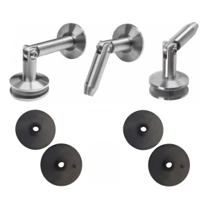 Systém skleněných přístřešků M12. 3-dílný, pro táhlo fi 12mm, sklo 8-17,52mm (aisi304, univerzální, satén)