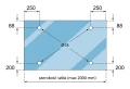 Systém skleněných přístřešků M12, 3-dílný, pro táhlo fi 12mm, sklo 8-17,52mm (aisi304, univerzální, satén) (10) 000-285 (5)