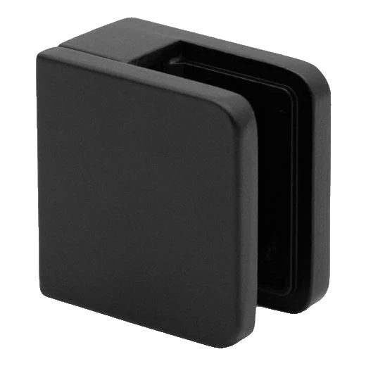 Bodový držák skla 45x45x26 mm, černý, sklo 6-10,76 mm, zamak, plochý systém, lakovaný 000-286 (1)