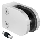 Držák skla 50x40x26 mm. pin, sklo 6-10,76 mm, AISI 304, plochý systém, satén
