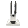 Svislý držák skla spigot 50x50/100x100 mm sklo 12-17,52 mm AISI 304 satén 000-291 (1)