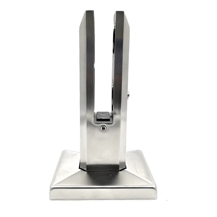 Svislý držák skla spigot 50x50/100x100 mm sklo 12-17,52 mm AISI 304 satén 000-291 (1)