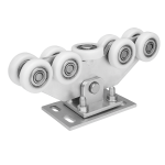 Pojezdný vozík 80 9-kladkový z plastu pro posuvnou bránu