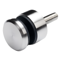 Bodový držák skla fi 30/13/M8x40 sklo 6-12 mm AISI 304 plochý systém satén 000-295 (1)