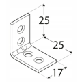 Úhelník spojovací montážní KW 1 25x25x17x1,5 mm pozinkovaný 000-346 (3)