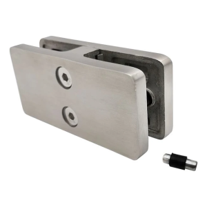 Držák skla 180° 95x45x30 mm s pinem sklo 6-12,76 mm, AISI 304, satén