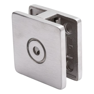 Držák skla 8-10 mm 60x60x28 mm AISI 304. plochý systém, satén