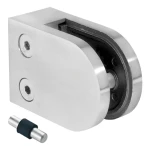 Držák skla 50x40x26 mm pin sklo 6-10,76 mm AISI 316 plochý systém satén