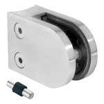 Držák skla 6-10,76 mm 50x40x26 mm pin AISI 316 systém 42,4 mm satén