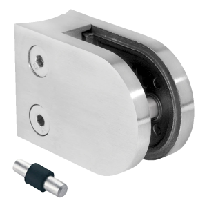 Držák skla 6-10,76 mm 50x40x26 mm pin AISI 316 systém 42,4 mm satén