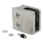 Držák skla 8-12,76 mm 52x52x32 mm konzola a pin AISI 304 systém 42,4 mm satén