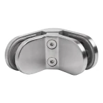 Držák skla 6-12,76 mm 90° oválný 82x45x30 mm pin AISI 304 satén