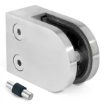 Držák skla 6-10,76 mm 50x40x26 mm pin AISI 304 systém plochý lesk